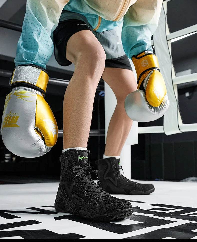 2024 New Wrestling Shoes Men Plus Size 46 47 Good Quality Boxing Shoes Mens Fighting Shoes for Man Comfortable Gym Training Shoe - KICKSTART