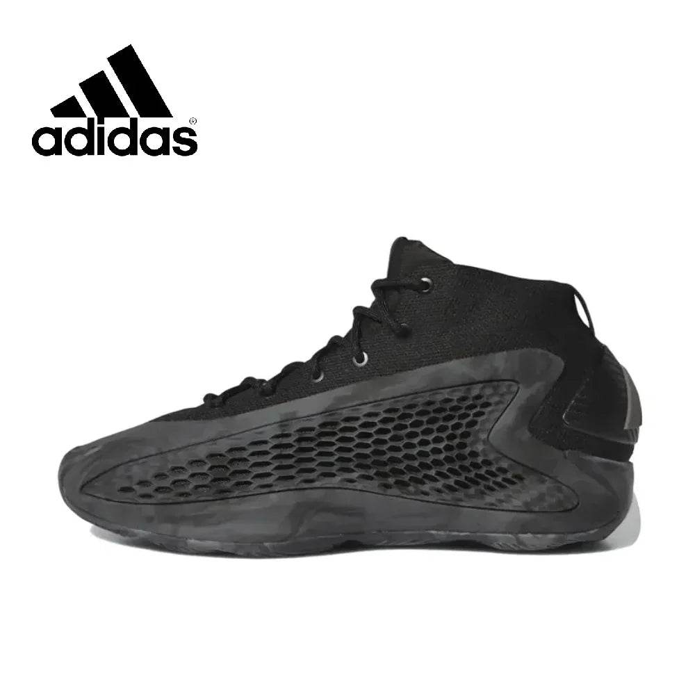 Adidas Original A.E.1 Men's Mid top Basketball Shoes Shock absorbing and Slip-resistant Sneakers Black and Gray Colorway - KICKSTART