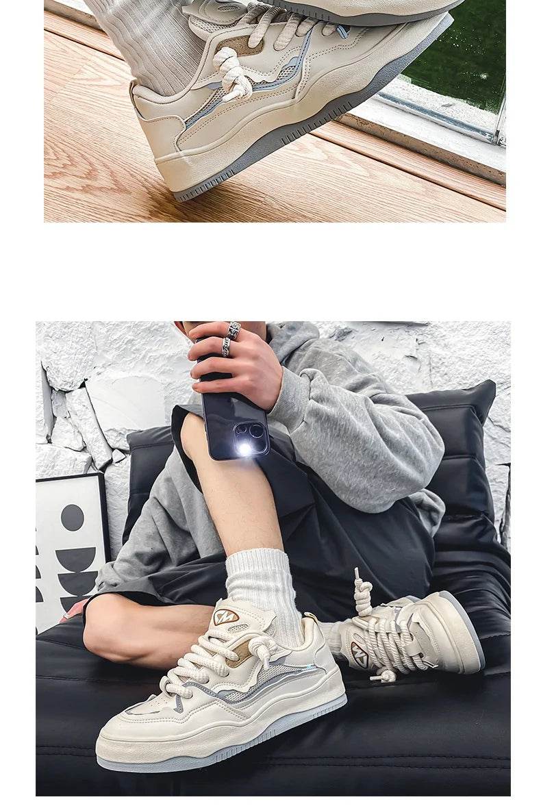 Designer Fashion Mens Skateboard Shoes Streetwear Hip hop Sneakers Men Casual Harajuku Vulcanized Shoes Men Original Sneakers - KICKSTART