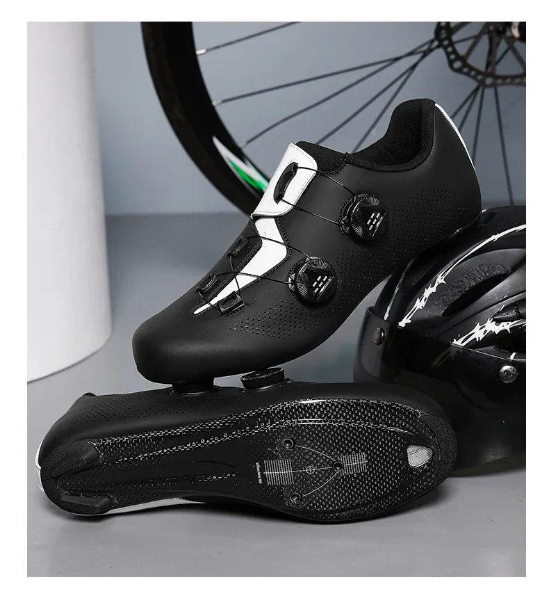 Carbon fiber cycling shoes Men's carbon sole lock shoes Road car hard sole carbon fiber cycling shoes - KICKSTART