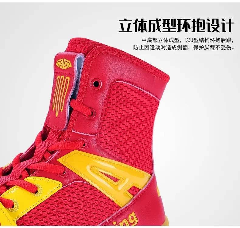 Professional Wrestling Shoes Men Women Boxing Shoes Light Weight Flighting Footwears Anti Slip Wrestling Sneakers - KICKSTART