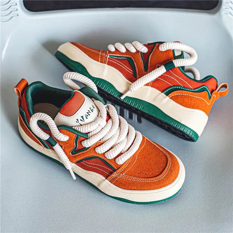 Designer Fashion Mens Skateboard Shoes Streetwear Hip hop Sneakers Men Casual Harajuku Vulcanized Shoes Men Original Sneakers - KICKSTART