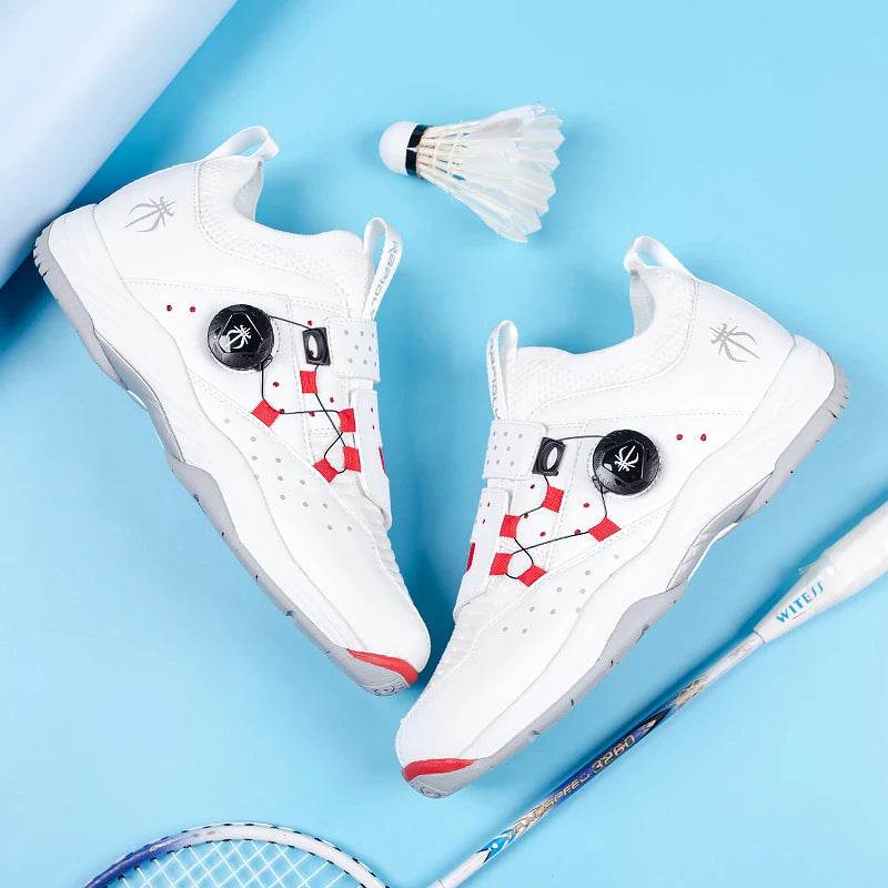 Men Badminton Sport Shoes Quick Lacing Men Volleyball Sneakers Non-slip Women Table Tennis Shoes Outdoor Tennis Footwear A88 - KICKSTART