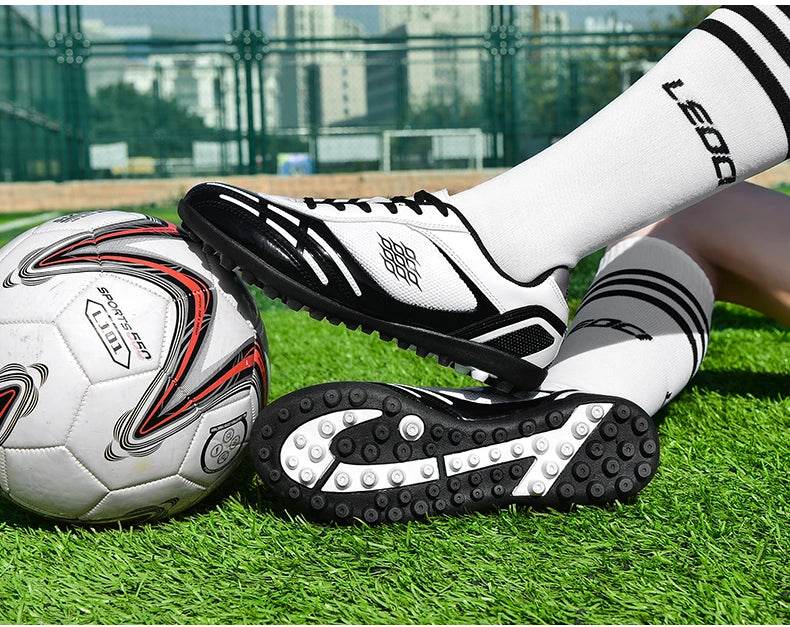 Soccer Shoes Men Turf Football Boots Fashion Firm Ground Studs Anti Slip Boy Sneakers Original Outdoor Field Training Trainers - KICKSTART