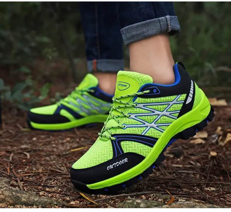 Men's Outdoor Hiking Boots Lightweight Running Shoes Anti Slip and Wear-resistant Rubber Soles Mesh Breathable Sports Shoes 2025 - KICKSTART