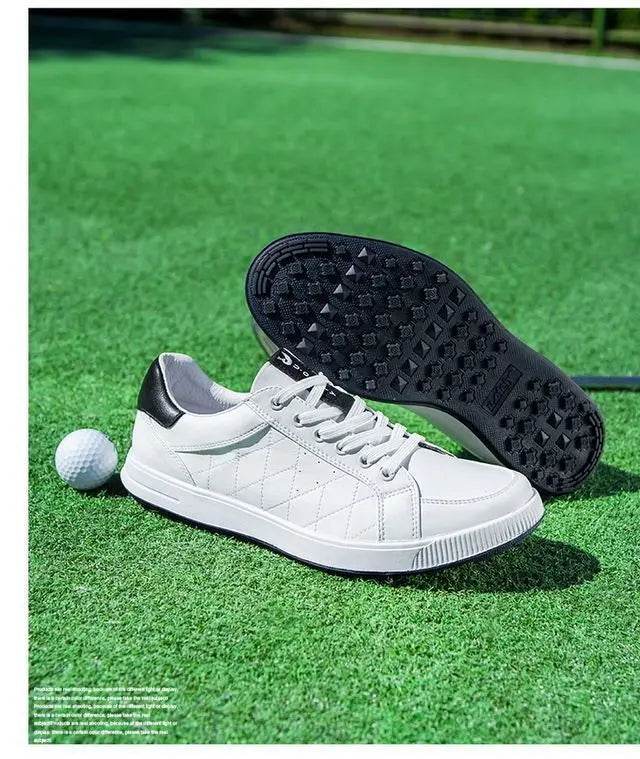 Men's Golf Shoes Genuine Leather Waterproof and Anti slip Sports Shoes Men's Golf Training Shoes - KICKSTART