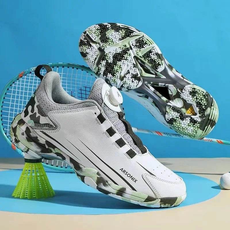 Badminton Shoes Mens Quick Lacing Indoor Sports Shoe Men Non-Slip Table Tennis Shoe Man Designer Sport Sneakers - KICKSTART