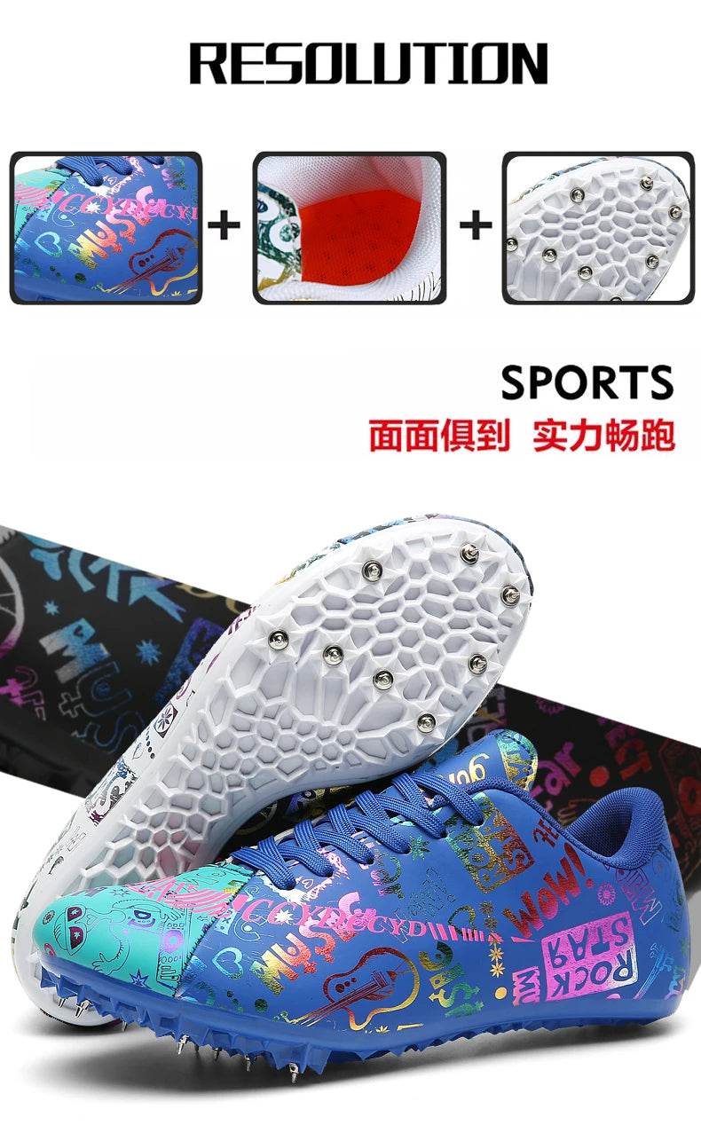 Track and Field Events Sprint Spikes Sneaker Professional Men Women High Jump Long Jump Triple Jump Training Sport Shoes - KICKSTART