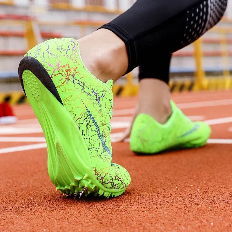 2024 Men Track Field Sprint Shoes Women Spikes Sneakers Athlete Lightweight Running Training Racing Spike Sport Shoes Size 35-45 - KICKSTART