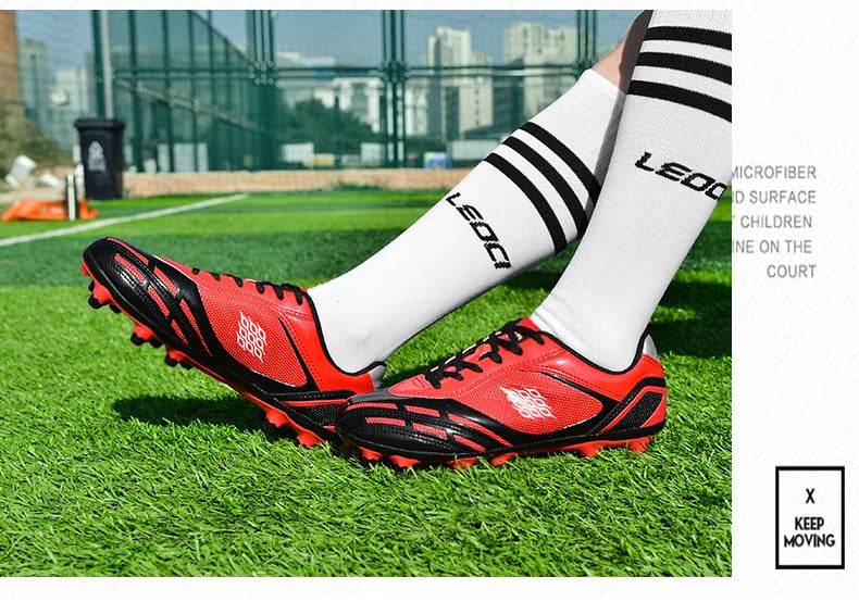 Soccer Shoes Men Turf Football Boots Fashion Firm Ground Studs Anti Slip Boy Sneakers Original Outdoor Field Training Trainers - KICKSTART