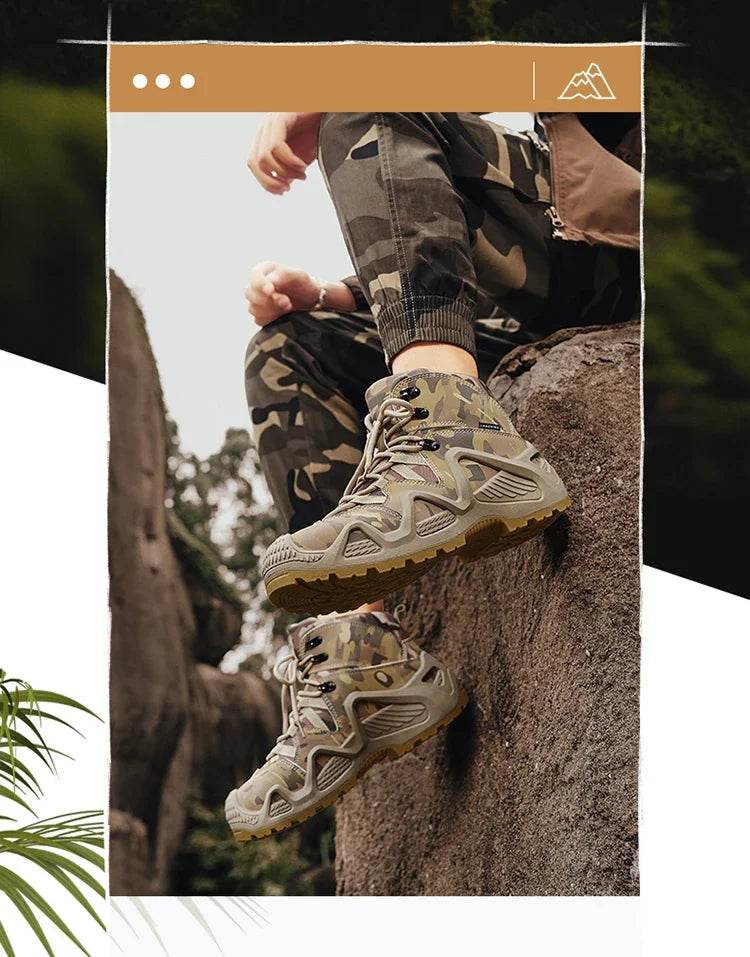 Anti Slip and Wear-resistant Hiking Shoes Comfortable Desert Work Boots Autumn Winter Platform and Ankle Boots, Men's Snow Boots - KICKSTART