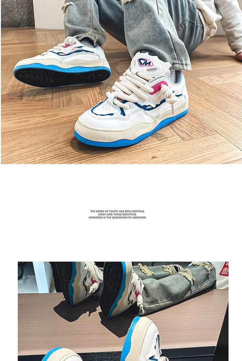 Designer Fashion Mens Skateboard Shoes Streetwear Hip hop Sneakers Men Casual Harajuku Vulcanized Shoes Men Original Sneakers - KICKSTART