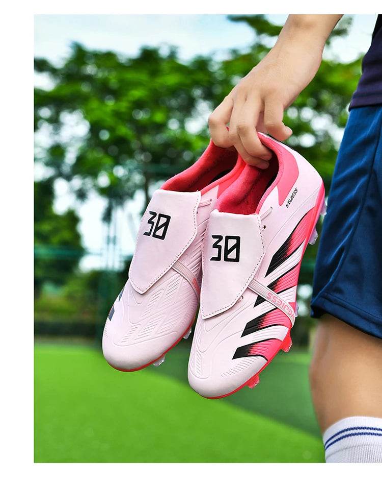 Pink Soccer Shoes For Men Indoor Training Football Boots Men Professional Soccer Cleats Men Futsal Shoe botas de fútbol - KICKSTART