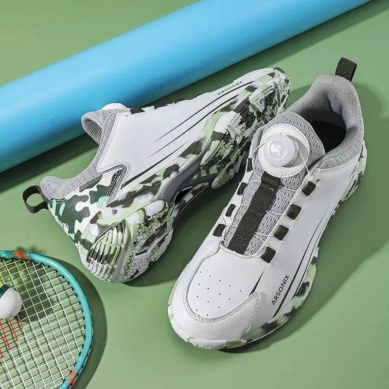 Badminton Shoes Mens Quick Lacing Indoor Sports Shoe Men Non-Slip Table Tennis Shoe Man Designer Sport Sneakers - KICKSTART