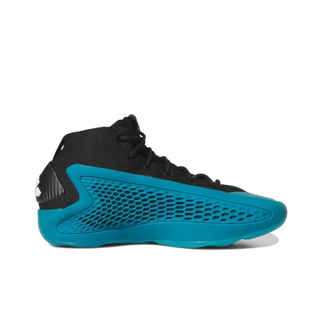 Adidas A.E.1 Men's Mid Top Basketball Shoes Comfortable Shock Absorption Wear-resistant Anti-skid Blue and Black Colorway - KICKSTART