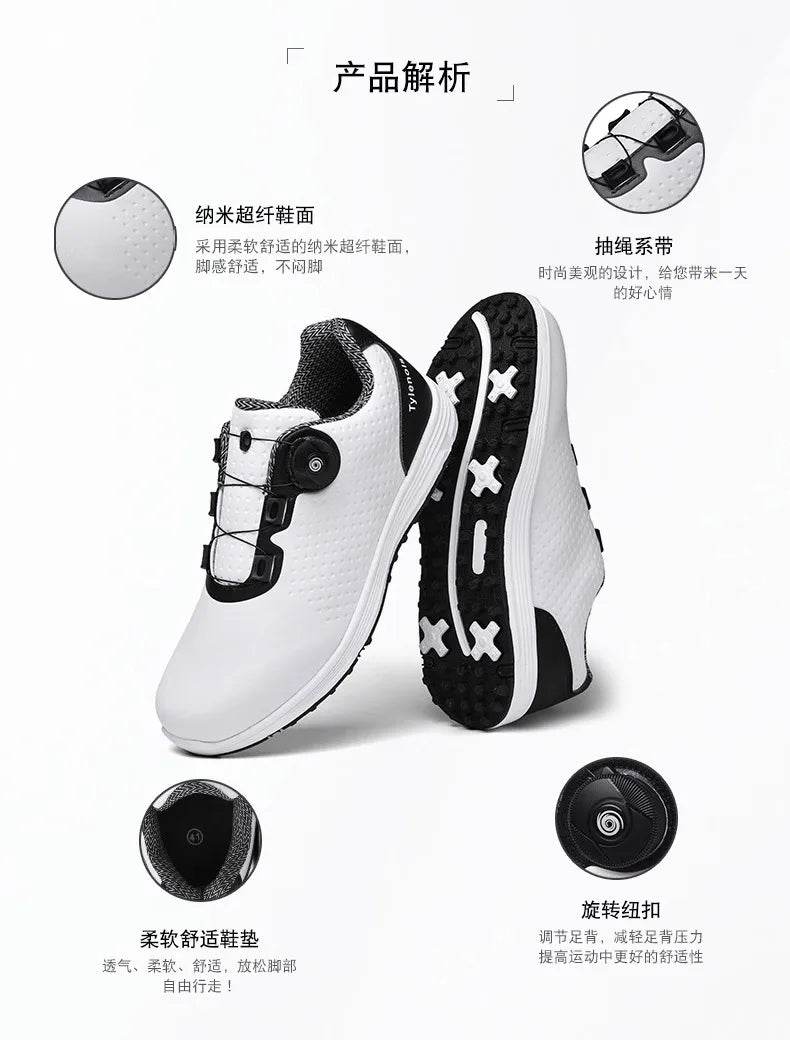 Singelila Men's Golf Shoes Brand No Cleats Comfortable Outdoor Training Walking Sneakers Men's Golf Coach Shoes 37-46 - KICKSTART