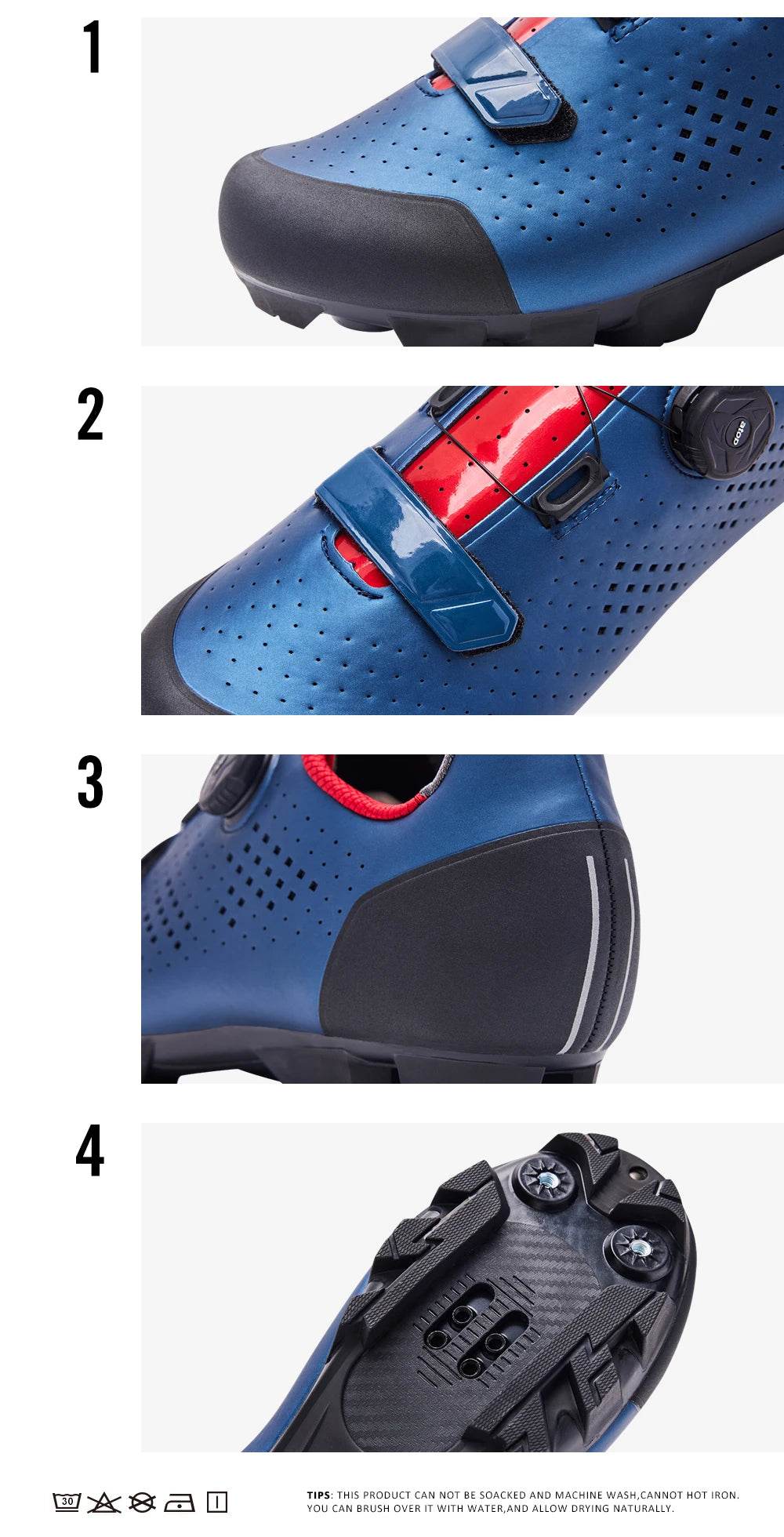 Santic Cycling Shoes MTB Mountain Bike Wear Resistant Breathable Bicycle Nylon Bottom Self-Locking Riding Shoes MN1128 - KICKSTART