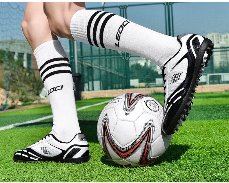 Soccer Shoes Men Turf Football Boots Fashion Firm Ground Studs Anti Slip Boy Sneakers Original Outdoor Field Training Trainers - KICKSTART