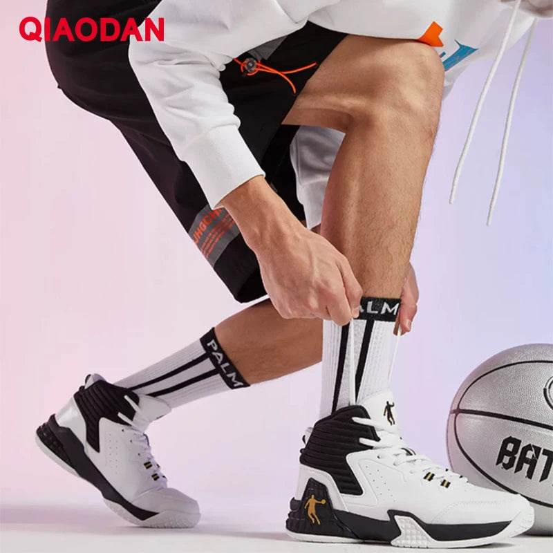 QIAODAN Men' Basketball Shoes 2023 New Anti-Friction Breathable Professional Hard-Wearing Comfortable Male Sneaker XM1590111 - KICKSTART