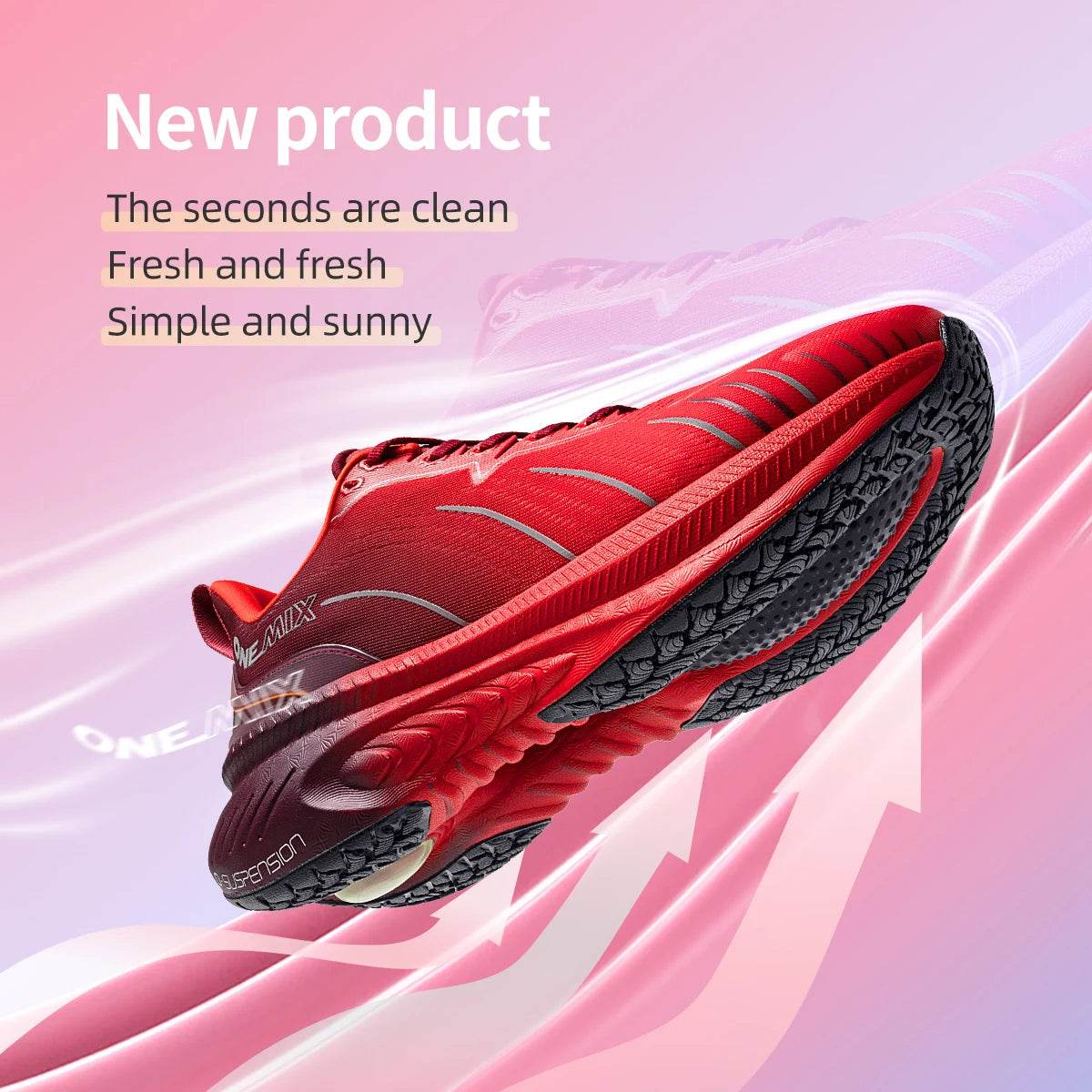 ONEMIX Top Cushioning Running Shoes Suitable for Heavy Runners Lace Up Sport Shoes Non-slip Outdoor Athletic Sneakers for Men - KICKSTART