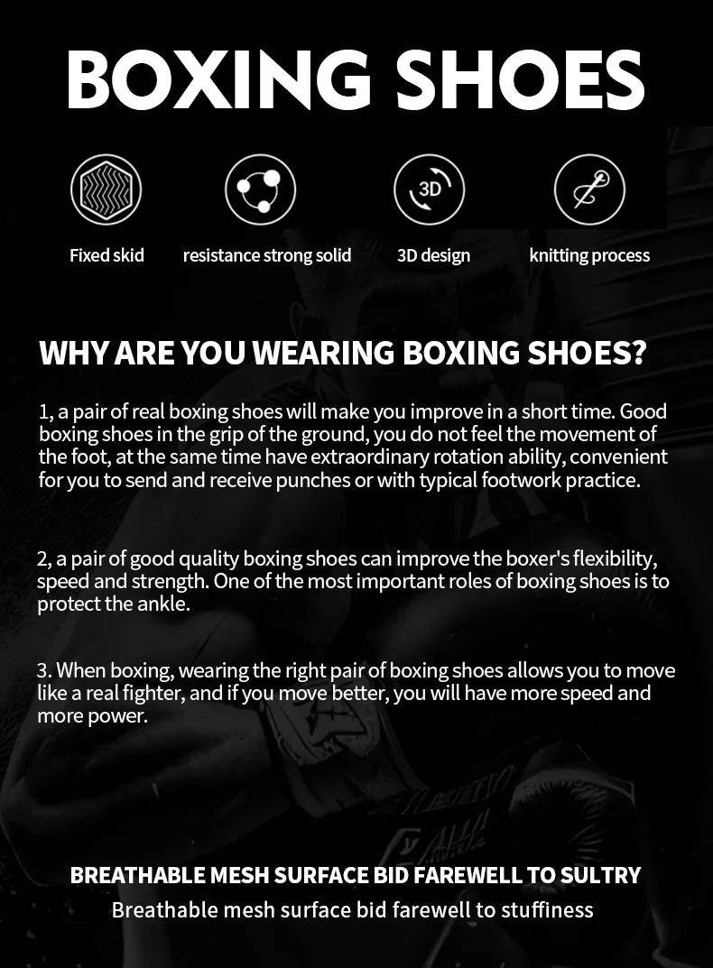 2024 New Wrestling Shoes Men Plus Size 46 47 Good Quality Boxing Shoes Mens Fighting Shoes for Man Comfortable Gym Training Shoe - KICKSTART