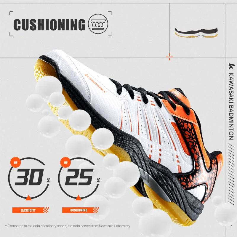 Kawasaki Badminton Shoes Breathable Anti-Slippery Sport Tennis Shoes for Men Women Sneakers K-063 - KICKSTART