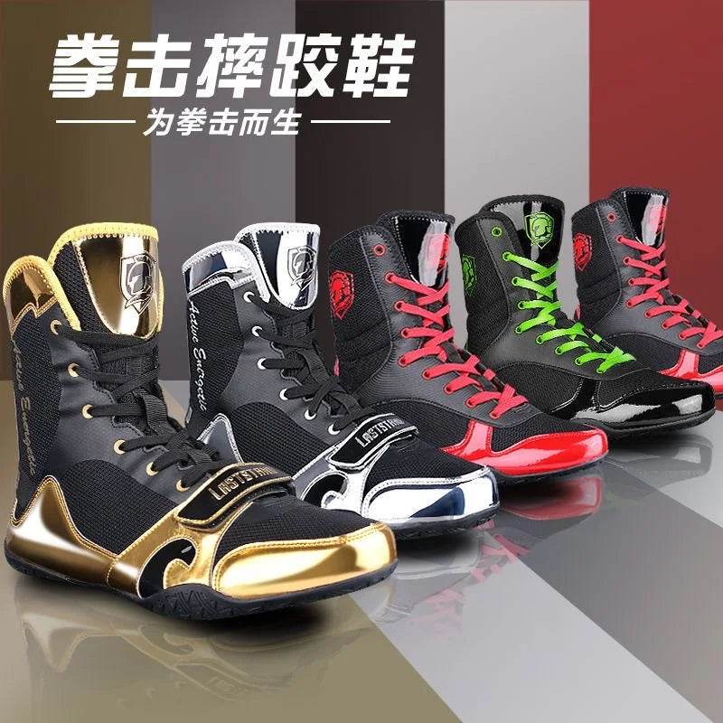 Hot Sale Men Boxing Shoes Brand Designer Wrestling Shoes Big Boy Anti Slip Sport Sneakers Man Top Quality Boxing Boots - KICKSTART