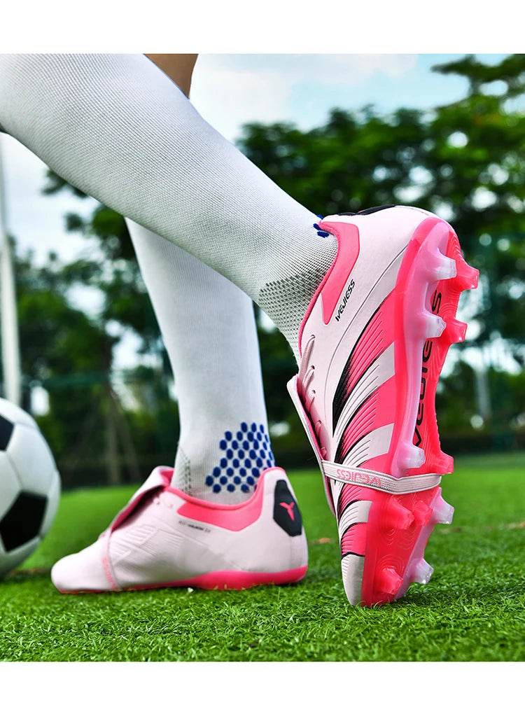 Pink Soccer Shoes For Men Indoor Training Football Boots Men Professional Soccer Cleats Men Futsal Shoe botas de fútbol - KICKSTART