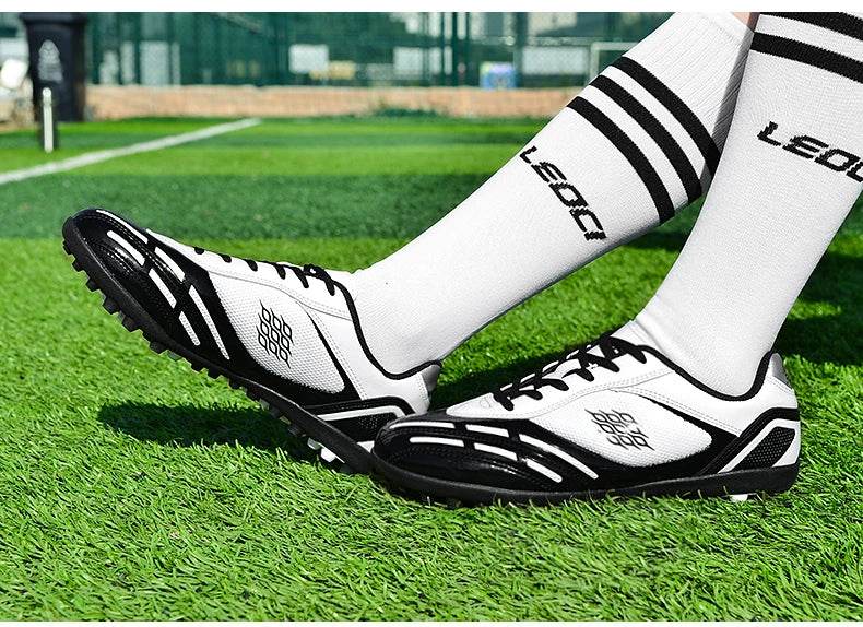 Soccer Shoes Men Turf Football Boots Fashion Firm Ground Studs Anti Slip Boy Sneakers Original Outdoor Field Training Trainers - KICKSTART