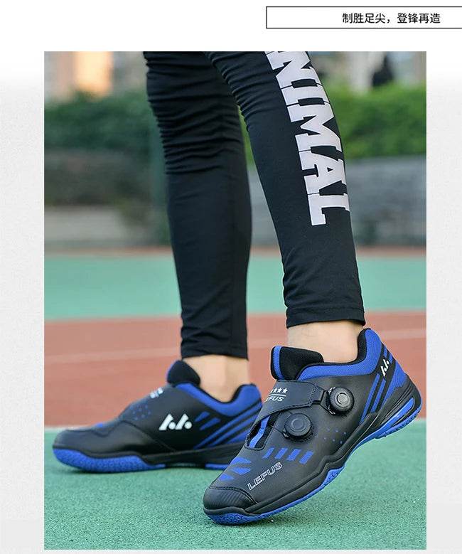 Breathable Men Women Table Tennis Training Shoes Buckle Outdoor Non-slip Badminton Volleyball Squash Athletic Sneakers - KICKSTART