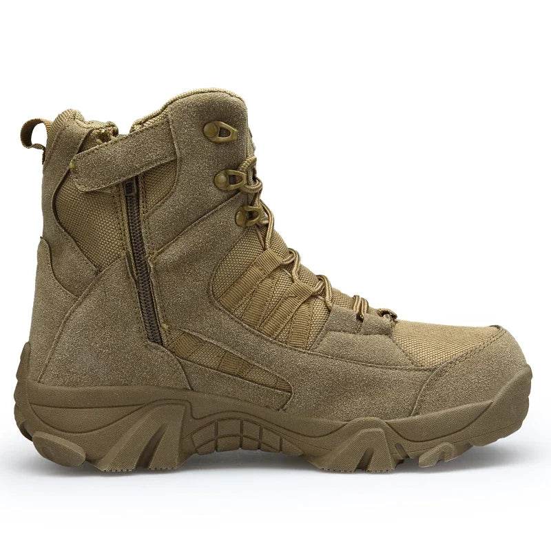 Men's Hiking Boot Classic Outdoor Hiking Shoes Thick Soled Boots Men's Ankle Boots Desert Waterproof Work Safety Shoes - KICKSTART