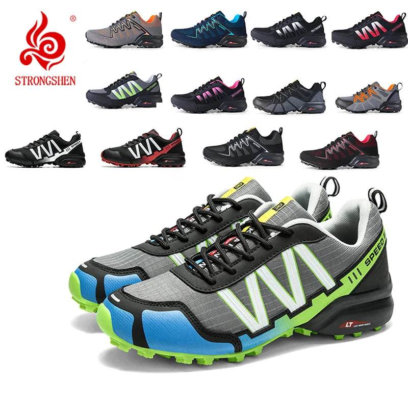 SMS New Men Shoes Sneakers Breathable Outdoor Mesh Hiking Shoes Casual Light Male Sport Shoes Comfortable Climbing Shoes - KICKSTART