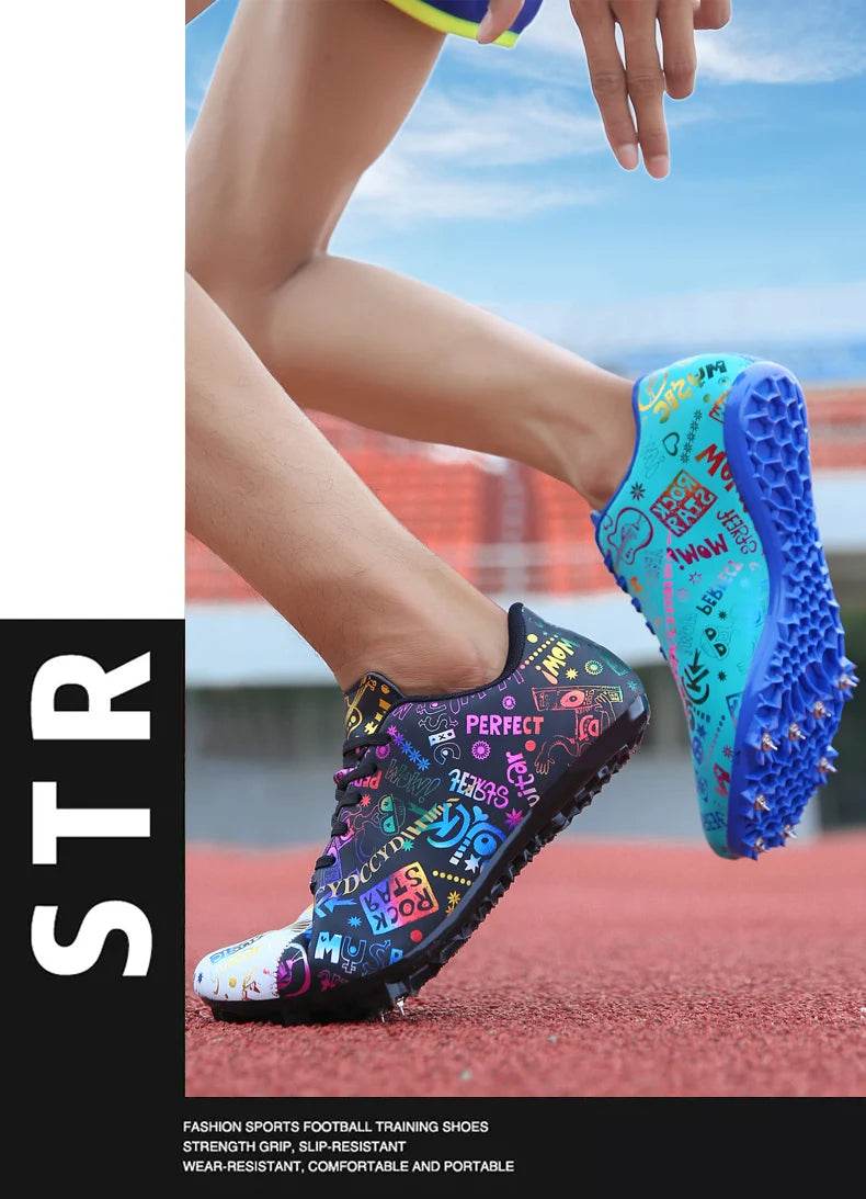 Track and Field Events Sprint Spikes Sneaker Professional Men Women High Jump Long Jump Triple Jump Training Sport Shoes - KICKSTART