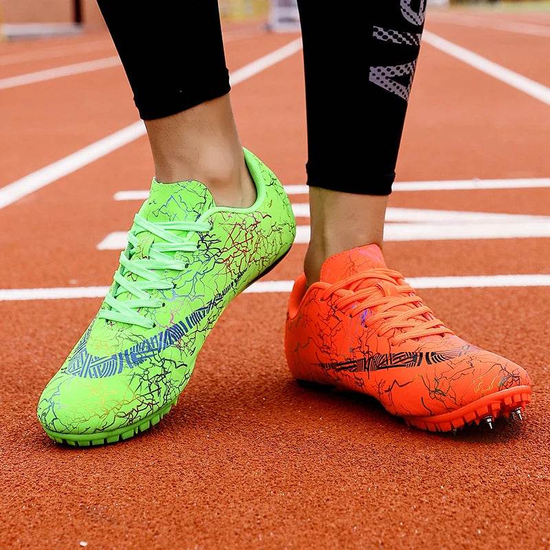 2024 Men Track Field Sprint Shoes Women Spikes Sneakers Athlete Lightweight Running Training Racing Spike Sport Shoes Size 35-45 - KICKSTART