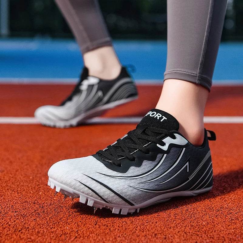 Men Track Field Shoes Shoes Training Spiked Shoes Sport Match Professional Waterproof Athletic Lightweight Lace-up Sneakers - KICKSTART