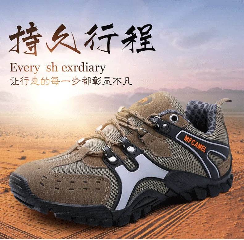 Hot Sale Brand Men Hiking Shoes Breathable Outdoor Mountain Trekking Shoes Men Climbing Hunting Sneakers Non-Slip Sport Footwear - KICKSTART