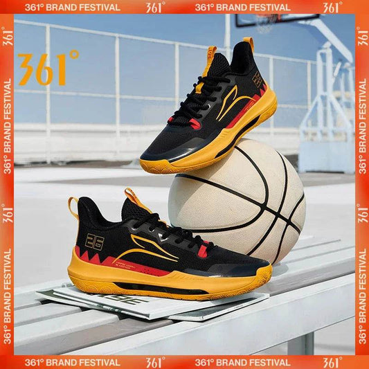 361 Degrees DVD Team Basketball Shoes Low-top Wear-resistant Non-slip Professional Actual Combat Cushion Male Sneakers 672431109 - KICKSTART