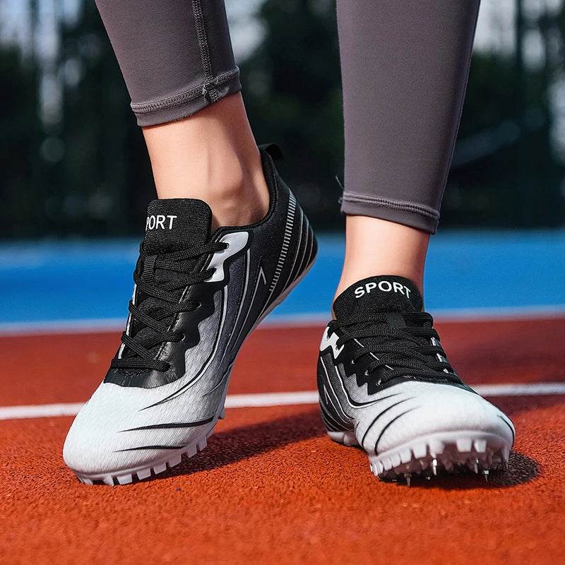 Men Track Field Shoes Shoes Training Spiked Shoes Sport Match Professional Waterproof Athletic Lightweight Lace-up Sneakers - KICKSTART