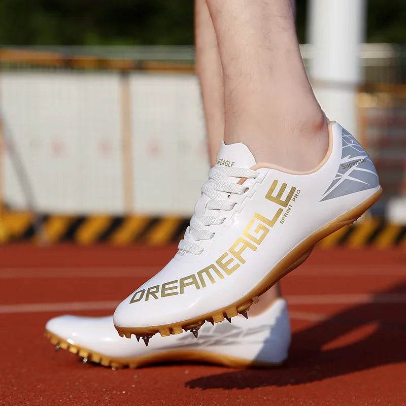 Men Track Field Shoes Women Spikes Sneakers Athlete Running Training Lightweight Racing Match Spike Sport Shoes Size 35-45 - KICKSTART