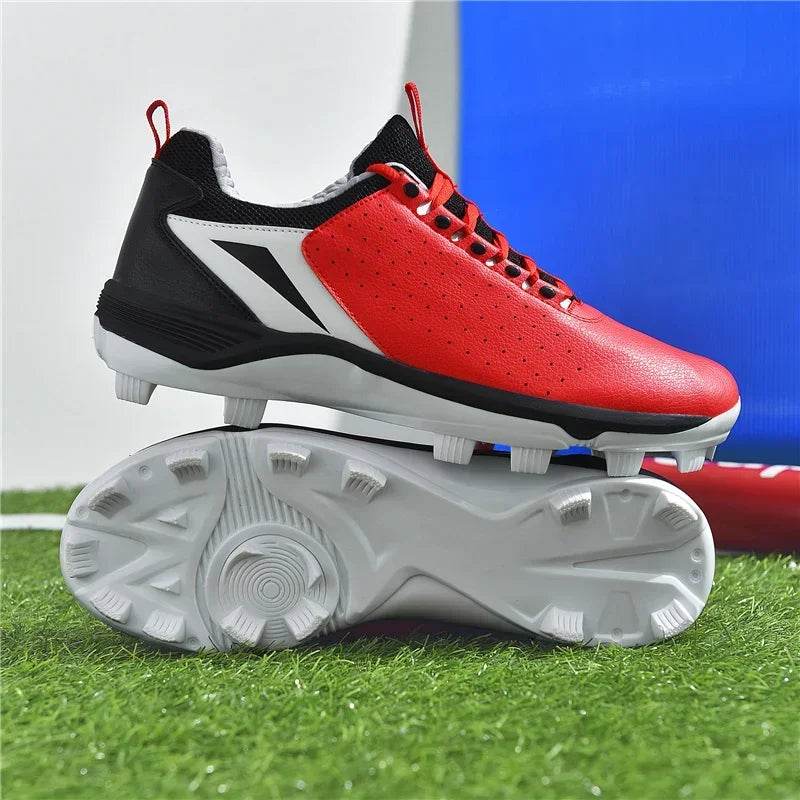 Professional Men's Baseball Shoes Training Long Spikes Softball Shoes Cleats and Turf Practice Shoes Beginners Baseball Sneakers - KICKSTART