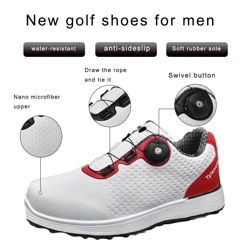 Singelila Men's Golf Shoes Brand No Cleats Comfortable Outdoor Training Walking Sneakers Men's Golf Coach Shoes 37-46 - KICKSTART