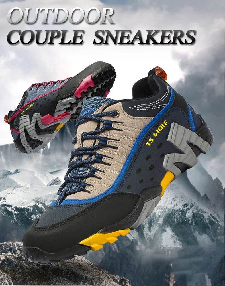 Big Size Hiking Shoes for Men Women Sneakers Wear-resistant Comfortable Outdoor Trekking Sports Shoes Couple Light Running Shoes - KICKSTART