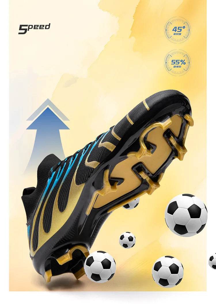 Hot High Quality Man Football Boots Society Outdoor TF/FG Mens Studded Boots Light Training Teenager Soccer Shoe botas de futbol - KICKSTART