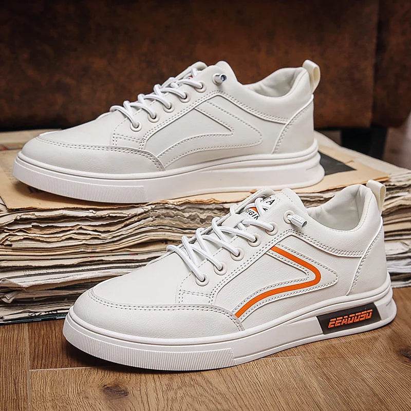 Men's Casual Shoes Skateboarding Shoes Lightweight high top Men Shoes Flat Lace-Up Sneakers Male Business Travel Tenis Masculino - KICKSTART