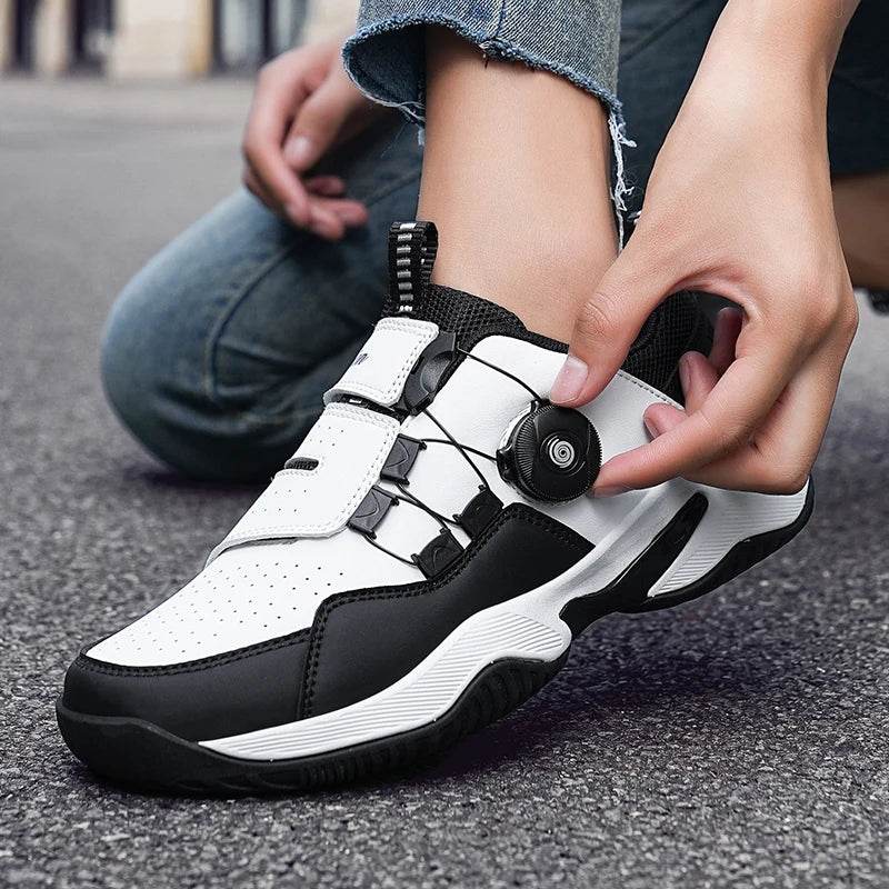 New Trendy Men's Volleyball Shoes, Lightweight and Comfortable for Outdoor Fitness, Quick Tie Up Badminton Shoes - KICKSTART