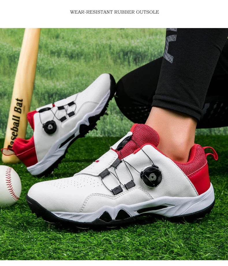 New Style Couple Baseball Shoes Non Slip Outdoor Spiked Sneakers Comfortable Softball Training Shoes Low Top Outdoor Sneakers - KICKSTART