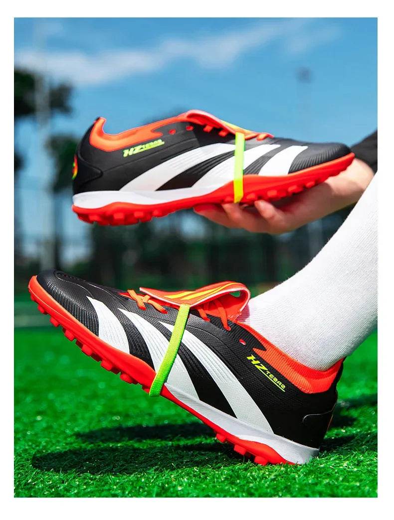 Nailart Soccer Shoes Meadow Source Youth Grass Seamless Knitted Training Shoes Football Boots For Outdoor Use - KICKSTART