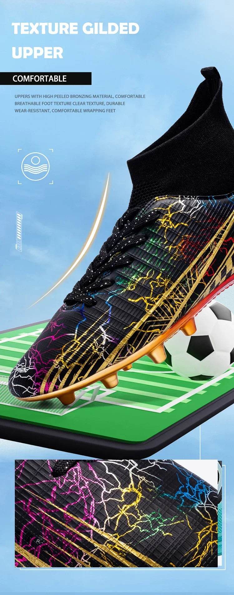 Football Soccer Shoes Sports Shoes for Boys Professional Youth Football Shoes for Men's Casual Sneakers Men Zapatos De Futbol - KICKSTART