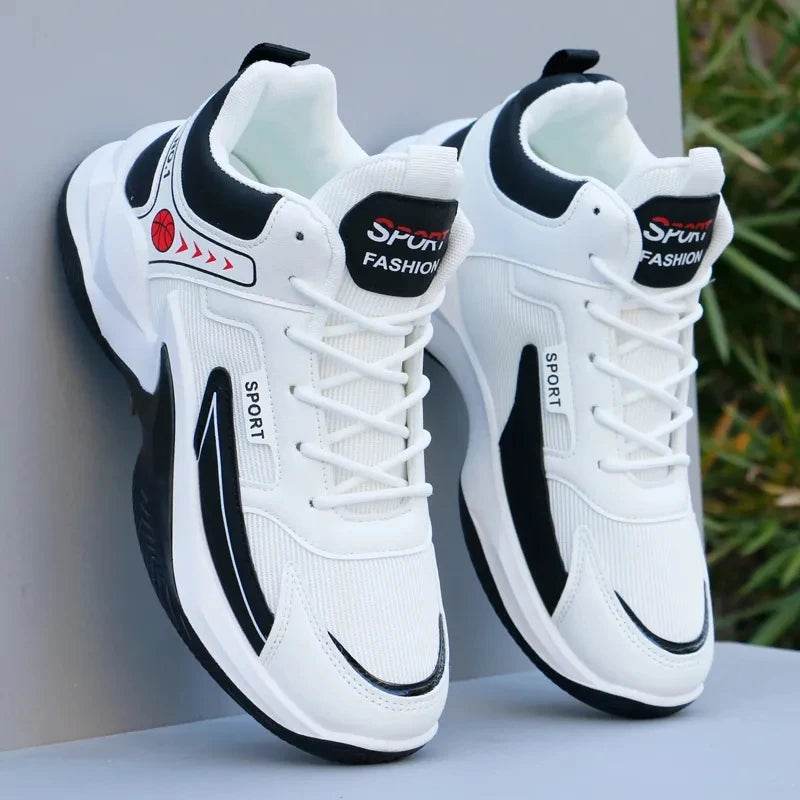 New High-top Basketball Shoes Men Outdoor Sneakers Men Wear Resistant Air Cushioning Baseball Shoes Male Breathable Sport Shoes - KICKSTART