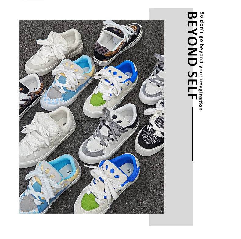 Hot Sale Fashion Unisex Skateboard Shoes Streetwear Canvas Shoes Men Breathable Designer Trainers Women Stylish Casual Sneakers - KICKSTART